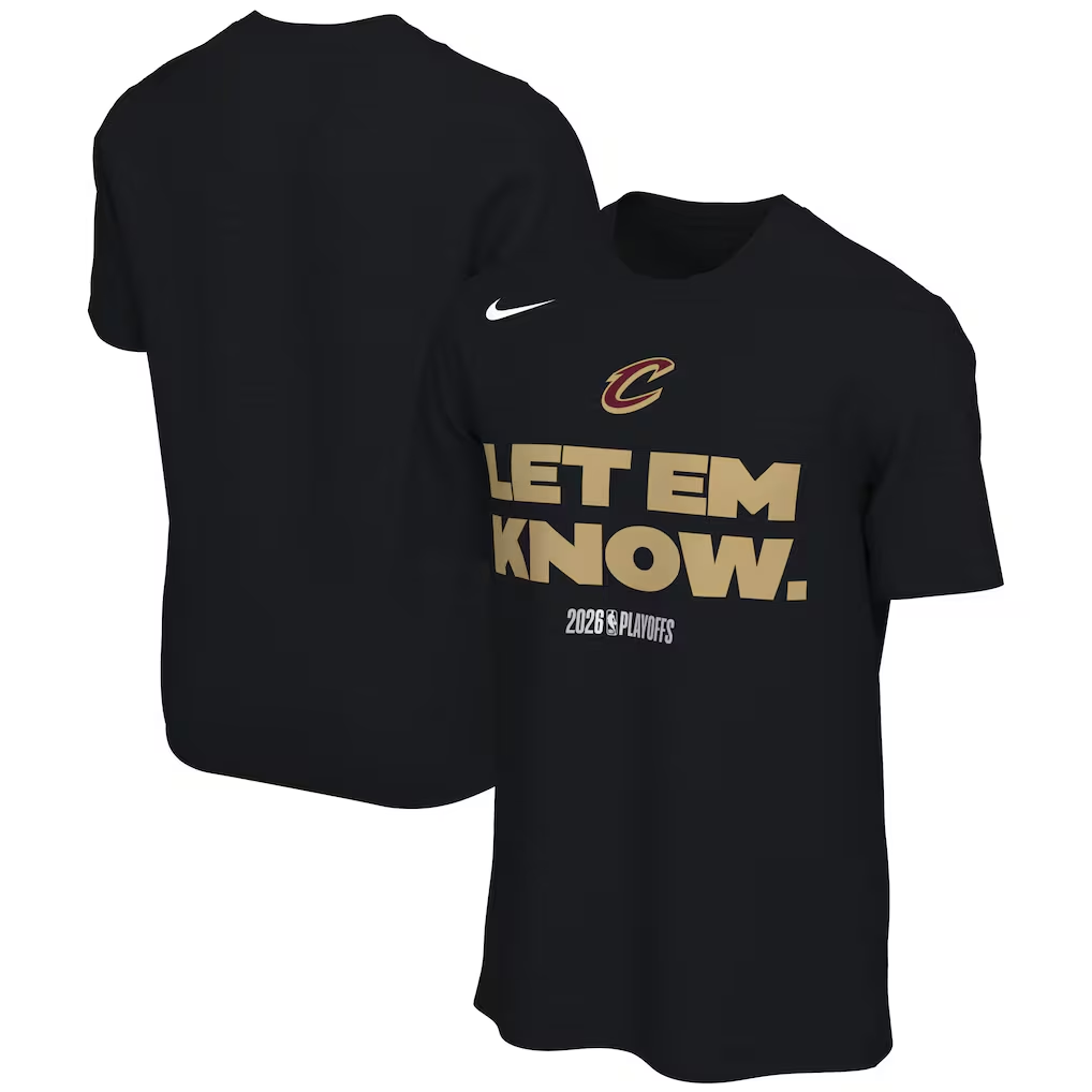 Men's Cleveland Cavaliers Black 2026 Playoffs Mantra T-Shirt